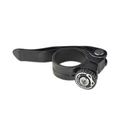 COLLIER TIGE DE SELLE VTT/VTC D31.8 MM NOIR ALU + SERRAGE RAPIDE SPECIAL LOUEUR 100MM