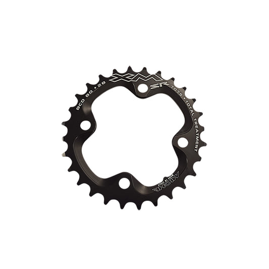 PLATEAU VTT DOUBLE DIAM  80 INTER 28DTS NOIR 4 BRANCHES MICHE 10V COMP. SRAM X0/XX
