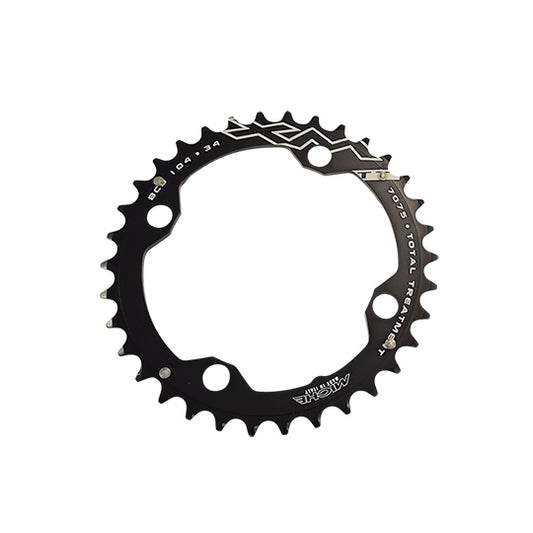 PLATEAU VTT TRIPLE DIAM 104 INTERM 34DTS NOIR 4 BRANCHES MICHE 9/10V (POUR SHIMANO XTR ET