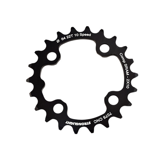 PLATEAU VTT DOUBLE DIAM  64 INTER 22DTS NOIR 4 BRANCHES ALU 7075 STRONG 10V SRAM XX+SHIMAN
