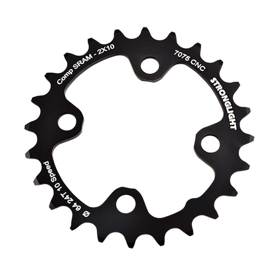PLATEAU VTT DOUBLE DIAM  64 INTER 24DTS NOIR 4 BRANCHES ALU 7075 STRONG 10V SRAM XX+SHIMAN