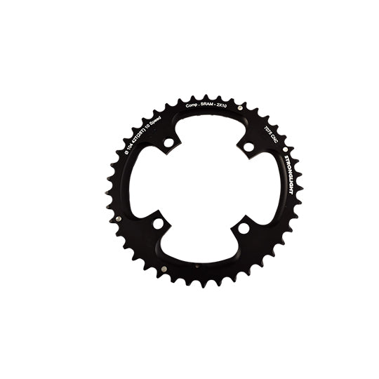 PLATEAU VTT DOUBLE DIAM 104 EXT.42DTS NOIR 4BR. ALU 7075 STRONG 10V SRAM (PLATEAU FILETE)