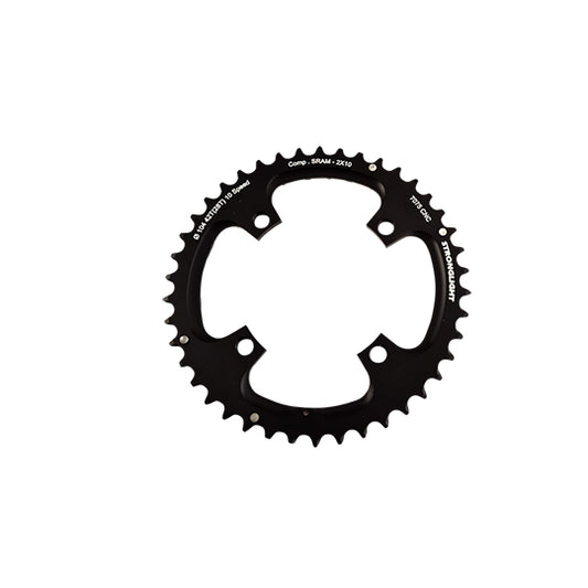 PLATEAU VTT DOUBLE DIAM 104 EXT.42DTS NOIR 4BR. ALU 7075 STRONG 10V SRAM (PLATEAU FILETE)