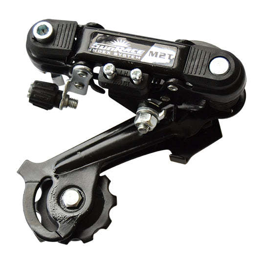 DERAILLEUR VTT AR SUNRACE M2T COMP. SHIMANO  6/7V. GRANDE CHAPE (A VISSER)