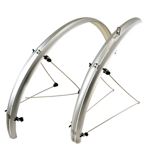 GARDE BOUE VTC 28'' STRONG ROAD PLASTIQUE A TRINGLES 48MM ARGENT (PR)