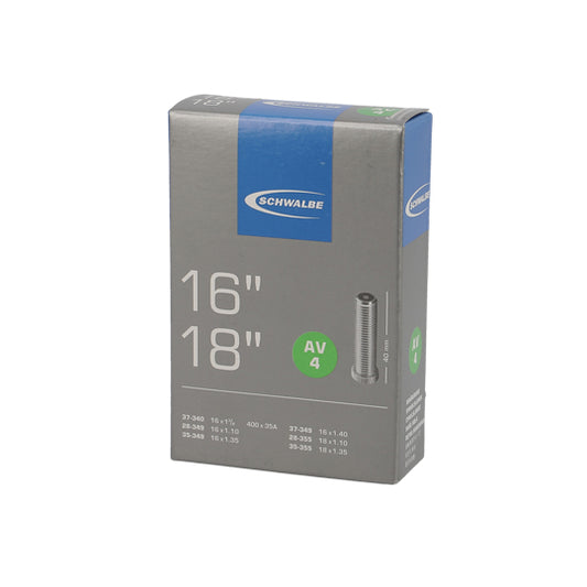 CHAMBRE A AIR A VELO 16/18" X 1.10-1.40 (28/37-340/349/355) VS SCHWALBE AV4
