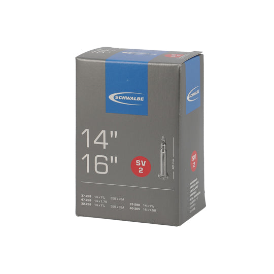 CHAMBRE A AIR VELO 14" X 1 1/4-1.90 (350A - 32/47-279/298) VP SCHWALBE STANDARD SV2