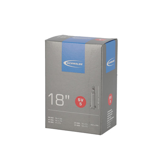 CHAMBRE A AIR VELO 18" X 1 1/2-1.90 (450A - 32/47-355/400) VP SCHWALBE STANDARD SV5