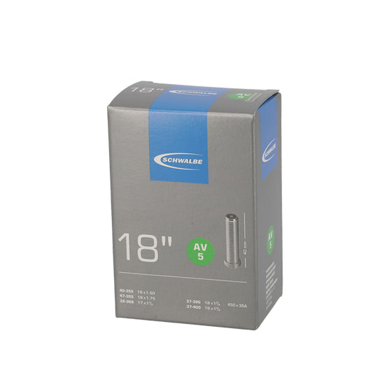 CHAMBRE A AIR VELO 18" X 1 1/2-1.90 (450A - 32/47-355/400) VS SCHWALBE STANDARD AV5