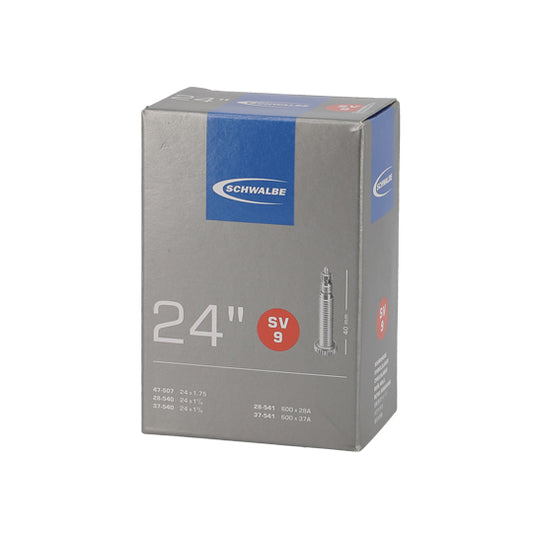 CHAMBRE A AIR VELO 24" X 1 1/8 - 1.90 (600A - 28/47-507/541) VP SCHWALBE STANDARD SV9