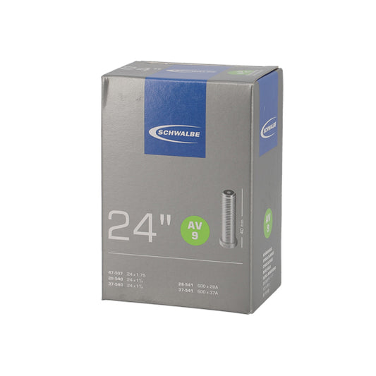 CHAMBRE A AIR VELO 24" X 1 1/8 - 1.90 (600A - 28/47-507/541) VS SCHWALBE STANDARD AV9