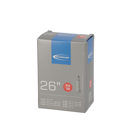 CHAMBRE A AIR VELO 26" X 1.25-1.90 (32/47-559/597) 650A/B/C VP SCHWALBE STANDARD SV12
