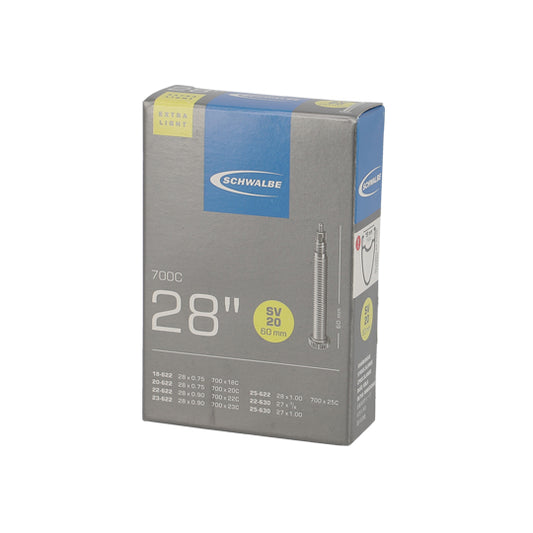 CHAMBRE A AIR VELO 700C (18/25-622) VP 60 MM SCHWALBE EXTRA LIGHT SV20