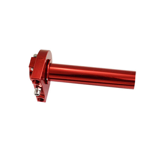 POIGNEE GAZ TUN'R ALU CNC ROUGE - AVEC VIS CREUSE 10X125