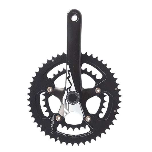 PEDALIER ROUTE COMPACT 50-34D L170 MICHE TEAM NOIR SANS CUVETTE EVO MAX BSC 10V