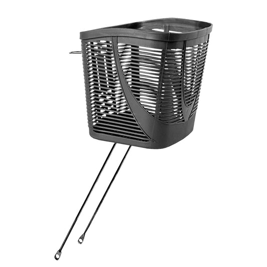 PANIER AV PVC RIGIDE CITY NOIR FIX. POTENCE PLONGEUR 25,4 ET AXE DE ROUE 26/28'' 33X25X25