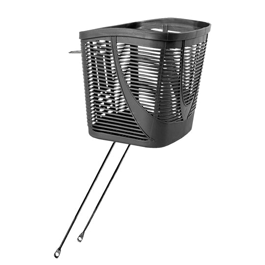 PANIER AV PVC RIGIDE CITY NOIR FIX. POTENCE PLONGEUR 25,4 ET AXE DE ROUE 26/28'' 33X25X25