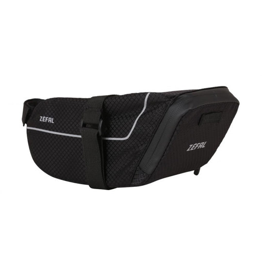 SACOCHE SELLE ZEFAL Z LIGHT PACK L NOIRE 1.4L SANGLE AUTO AGRIPPANTE SUR RAIL ET TIGE SELL