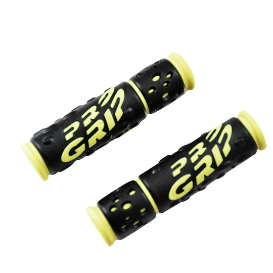 POIGNEE VELO PROGRIP 953 124MM PREDECOUPE NOIR/JAUNE FLUO (PR)