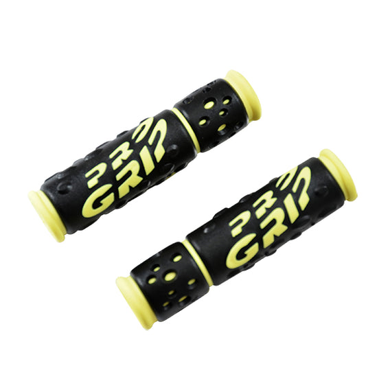 POIGNEE VELO PROGRIP 953 124MM PREDECOUPE NOIR/JAUNE FLUO (PR)
