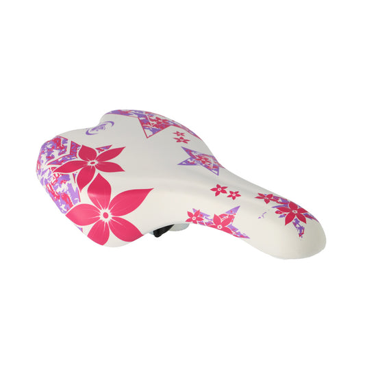 SELLE ENFANT JUNIOR 20/24 POUCES MONTE GRAPPA 998 OK GO BLANC/ROSE AVEC CHARIOT DE SELLE