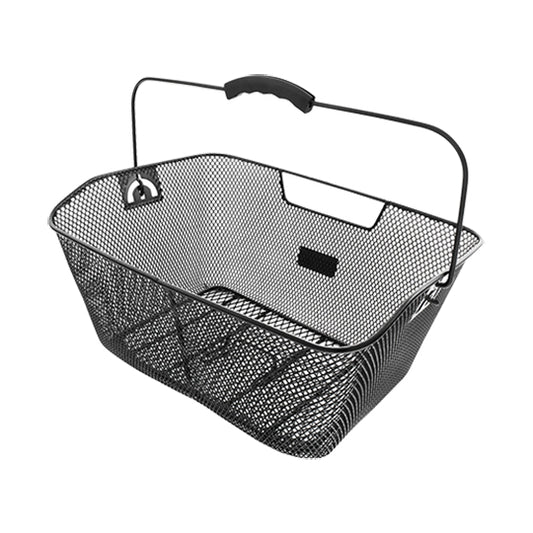 PANIER AR ACIER MAILLE NOIR  (FIXATION SUR PORTE BAGAGE) 410X310X160MM
