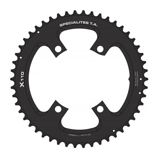 PLATEAU ROUTE DIAM 110 EXTER 42DTS NOIR X110(COM.SHIM.9100-9000/R8000-6800/R7000-5800)4 BR