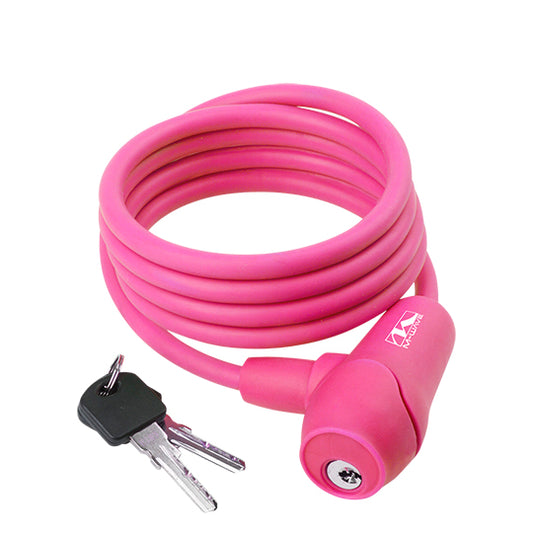 ANTIVOL VELO SPIRAL A CLE D 8 X 1.50M SILICONE ROSE