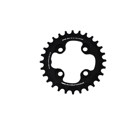 PLATEAU VTT MONO DIAM  64 EXTER 28DTS NOIR 4 BRANCHES ONE 104 (COMP.1X10/1X11/1X12V) TTMAR