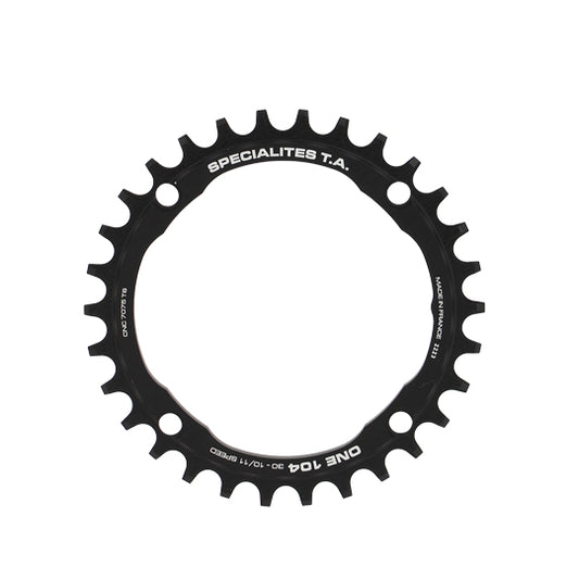 PLATEAU VTT MONO DIAM 104 EXTER 30DTS NOIR 4 BRANCHES TA ONE (COMP.1X10/11/12V) TT.MARQUES