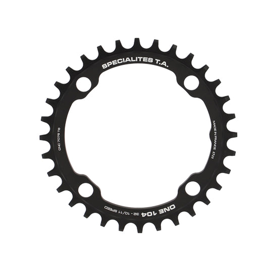 PLATEAU VTT MONO DIAM 104 EXTER 32DTS NOIR 4 BRANCHES TA ONE (COMP.1X10/11/12V) TT.MARQUES