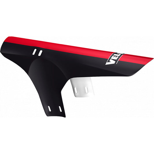 GARDE BOUE VTT AV VELOX NOIR/ROUGE FIXATION FOURCHE