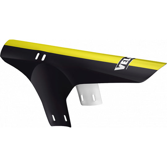 GARDE BOUE VTT AV VELOX NOIR/JAUNE FIXATION FOURCHE