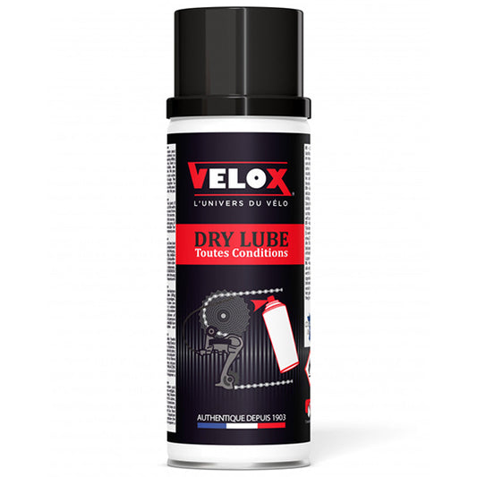 HUILE/LUBRIFIANT CHAINE VELOX DRY LUBE TOUTES CONDITIONS (AEROSOL 200 ML)