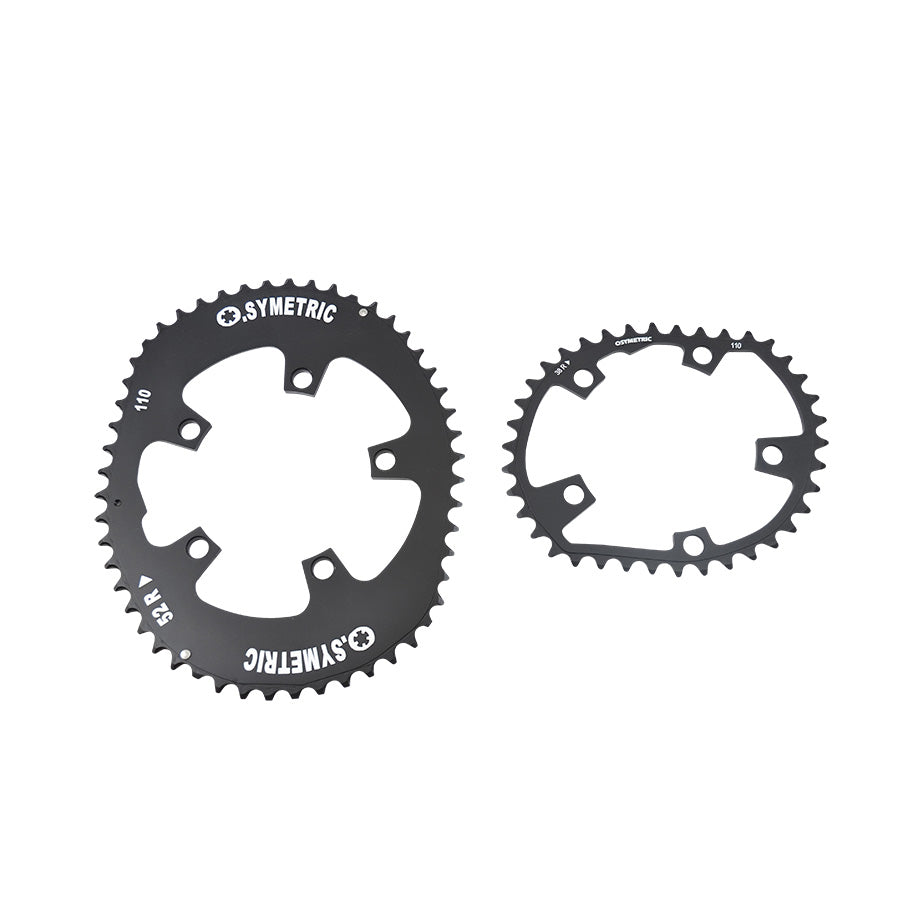 PLATEAU ROUTE DIAM 110 52-38 NOIR OSYMETRIC 11/10V. (KIT PLATEAUX) 5 BRANCHES)
