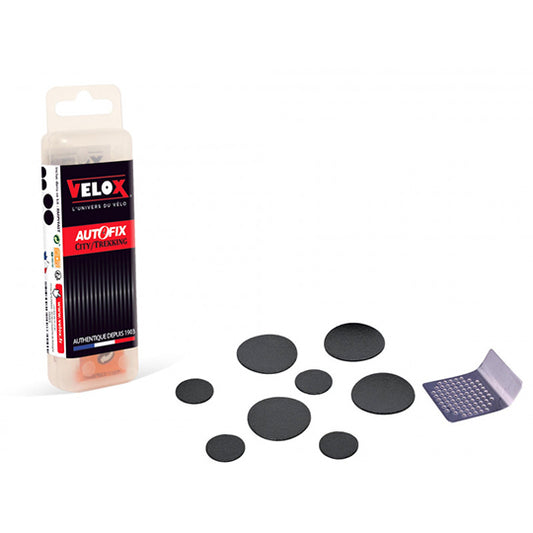 NECESSAIRE REPARATION VELOX VTT/VTC 8 PIECES AUTOCOLLANTES/GRATTOIR