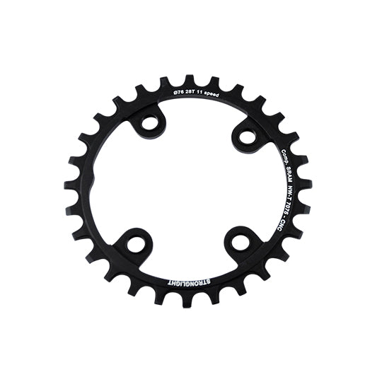 PLATEAU VTT MONO DIAM  76 EXTER 28DTS NOIR 4 BRANCHES ALU 7075 (COMP.1X11 SRAM XX1) STRONG