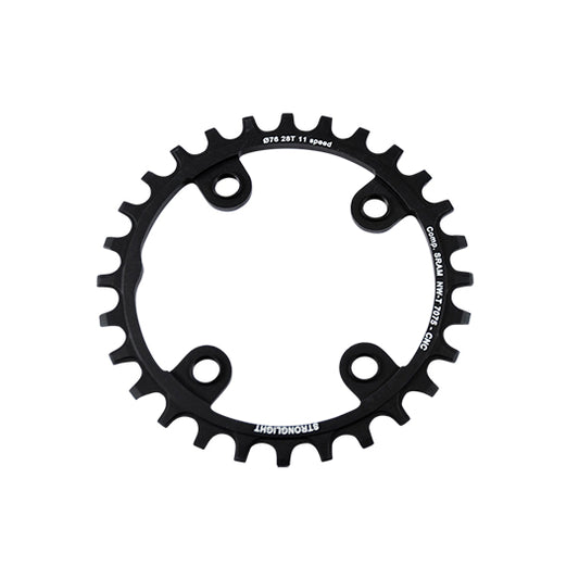 PLATEAU VTT MONO DIAM  76 EXTER 28DTS NOIR 4 BRANCHES ALU 7075 (COMP.1X11 SRAM XX1) STRONG