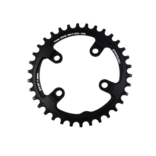 PLATEAU VTT MONO DIAM  76 EXTER 34DTS NOIR 4 BRANCHES ALU 7075 (COMP.1X11 SRAM XX1) STRONG