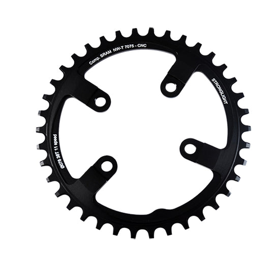 PLATEAU VTT MONO DIAM  76 EXTER 38DTS NOIR 4 BRANCHES ALU 7075 (COMP.1X11 SRAM XX1) STRONG