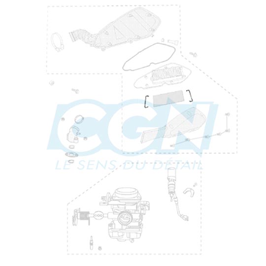 CLIP MOUSSE FILTRE A AIR SCOOTER OEM PEUGEOT KISBEE/DJANGO 4T