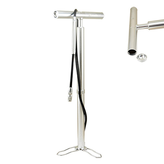 POMPE A PIED TRAVEL KHEAX THRACIOS ARGENT AVEC MANOMETRE 200 PSI/13.80BAR