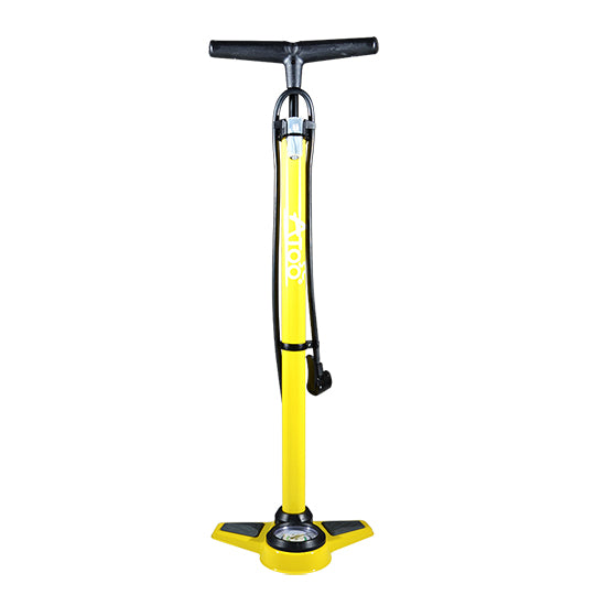 POMPE A PIED OPTIMIZ ACIER JAUNE MANO 11 BARS DOUBLE TETE PLASTIQUE VS/VP