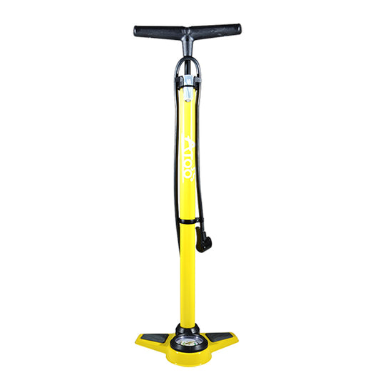 POMPE A PIED OPTIMIZ ACIER JAUNE MANO 11 BARS DOUBLE TETE PLASTIQUE VS/VP