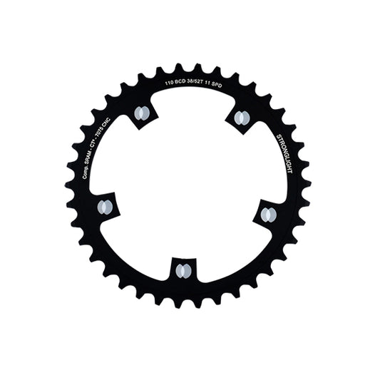 PLATEAU ROUTE DIAM 110 INTER 38DTS NOIR CT2 (COMP. SRAM) STRONG 11V. 5 BRANCHES