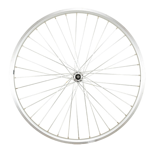 ROUE VTC 28" AV BLOCAGE JANTE ARGENT MACH1 ER10. MOYEU MICHE MAGNUM V-BRAKE 36T