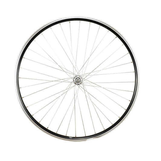 ROUE VTC 28" AV ECROU AXE PLEIN JANTE NOIR MACH1 ER10.MOY MICHE MAGNUM V-BRAKE 36T
