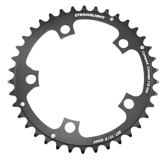 PLATEAU ROUTE DIAM 110 INTER 38DTS NOIR ALU 5083 STRONG 10/9V. 5 BRANCHES