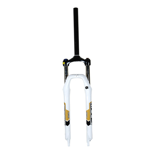 FOURCHE VTT 27.5" ZOOM 565 DML/O BLANC 1"1/8  AHEAD SET DEB.120MM REGLABLE/BLOCABLE DISQUE