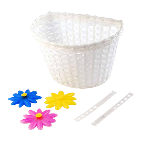 PANIER AV ENFANT PLASTIQUE BLANC AVEC DECORS A CROCHETS